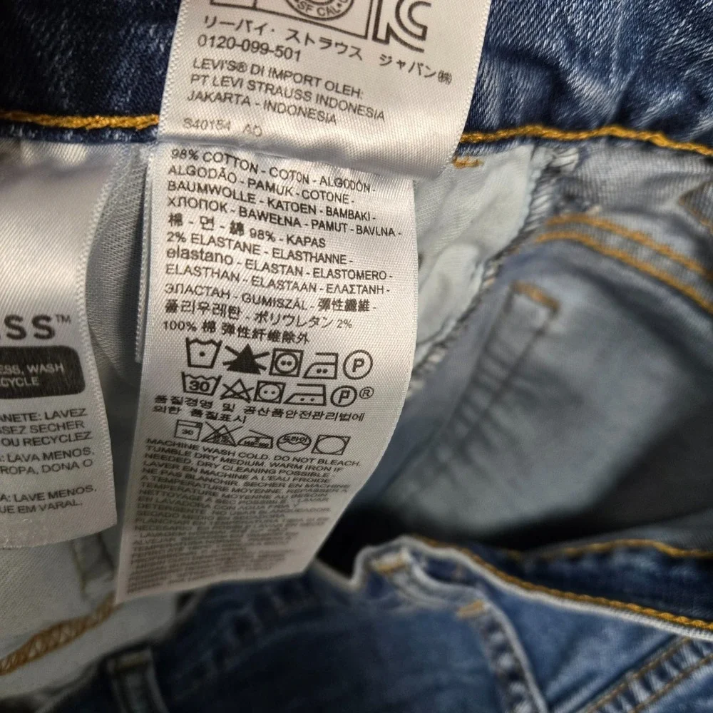 Levi's 569 jeans Men's 38x30 Blue Denim Loose Straight‎ relax Fit stretch